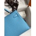 Hermes Kelly Mini II Sellier Handmade Bag In Celeste Epsom Calfskin Hermes Kelly Mini II Sellier Handmade Bag In Celeste Epsom Calfskin