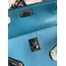 Hermes Kelly Mini II Sellier Handmade Bag In Celeste Epsom Calfskin Hermes Kelly Mini II Sellier Handmade Bag In Celeste Epsom Calfskin