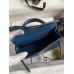 Hermes Kelly Mini II Sellier Handmade Bag In Deep Blue Epsom Calfskin Hermes Kelly Mini II Sellier Handmade Bag In Deep Blue Epsom Calfskin