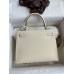 Hermes Kelly Sellier 25 Handmade Bag In Nata Epsom Calfskin Hermes Kelly Sellier 25 Handmade Bag In Nata Epsom Calfskin