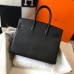 Hermes Birkin 30cm Bag In Black Clemence Leather PHW Hermes Birkin 30cm Bag In Black Clemence Leather PHW