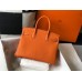 Hermes Birkin 30cm Bag In Orange Clemence Leather GHW Hermes Birkin 30cm Bag In Orange Clemence Leather GHW
