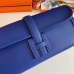 Hermes Jige Elan 29 Clutch Bag In Blue Electric Epsom Leather Hermes Jige Elan 29 Clutch Bag In Blue Electric Epsom Leather