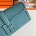 Hermes Jige Elan 29 Clutch Bag In Blue Jean Epsom Leather