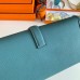 Hermes Jige Elan 29 Clutch Bag In Blue Jean Epsom Leather