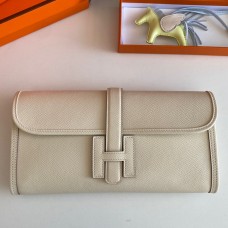Hermes Jige Elan 29 Clutch Bag In Craie Epsom Leather Hermes Jige Elan 29 Clutch Bag In Craie Epsom Leather