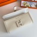 Hermes Jige Elan 29 Clutch Bag In Craie Epsom Leather