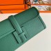 Hermes Jige Elan 29 Clutch Bag In Malachite Epsom Leather