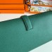 Hermes Jige Elan 29 Clutch Bag In Malachite Epsom Leather