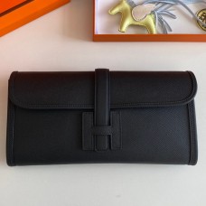 Hermes Jige Elan 29 Clutch Bag In Black Epsom Leather Hermes Jige Elan 29 Clutch Bag In Black Epsom Leather