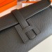 Hermes Jige Elan 29 Clutch Bag In Black Epsom Leather