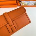 Hermes Jige Elan 29 Clutch Bag In Orange Epsom Leather