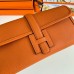 Hermes Jige Elan 29 Clutch Bag In Orange Epsom Leather