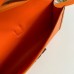 Hermes Jige Elan 29 Clutch Bag In Orange Epsom Leather