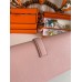 Hermes Jige Elan 29 Clutch Bag In Pink Epsom Leather