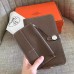 Hermes Dogon Duo Wallet In Taupe Clemence Leather Hermes Dogon Duo Wallet In Taupe Clemence Leather