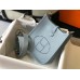 Hermes Evelyne III TPM Bag In Blue Lin Clemence Leather Hermes Evelyne III TPM Bag In Blue Lin Clemence Leather