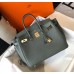 Hermes Birkin 30cm Bag In Vert Amande Clemence Leather GHW Hermes Birkin 30cm Bag In Vert Amande Clemence Leather GHW