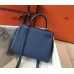Hermes Kelly 25cm Retourne Bag In Agate Blue Clemence Leather Hermes Kelly 25cm Retourne Bag In Agate Blue Clemence Leather