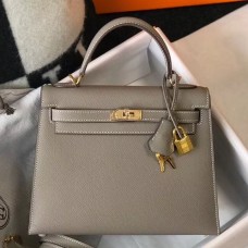 Hermes Kelly 25cm Sellier Bag In Gris Asphalt Epsom Leather Hermes Kelly 25cm Sellier Bag In Gris Asphalt Epsom Leather