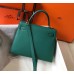Hermes Kelly 25cm Sellier Bag In Malachite Epsom Leather Hermes Kelly 25cm Sellier Bag In Malachite Epsom Leather