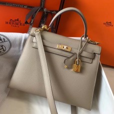 Hermes Kelly 25cm Sellier Bag In Tourterelle Epsom Leather Hermes Kelly 25cm Sellier Bag In Tourterelle Epsom Leather