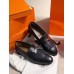 Hermes Royal Loafers In Black Calfksin Hermes Royal Loafers In Black Calfksin