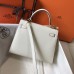 Hermes Kelly 25cm Sellier Bag In White Epsom Leather Hermes Kelly 25cm Sellier Bag In White Epsom Leather