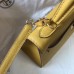 Hermes Kelly 25cm Sellier Bag In Yellow Epsom Leather Hermes Kelly 25cm Sellier Bag In Yellow Epsom Leather