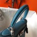 Hermes Kelly 25cm Retourne Bag In Blue Jean Clemence Leather Hermes Kelly 25cm Retourne Bag In Blue Jean Clemence Leather