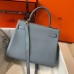 Hermes Kelly 25cm Retourne Bag In Blue Lin Clemence Leather Hermes Kelly 25cm Retourne Bag In Blue Lin Clemence Leather