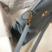 Hermes Kelly 25cm Retourne Bag In Blue Lin Clemence Leather Hermes Kelly 25cm Retourne Bag In Blue Lin Clemence Leather