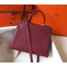 Hermes Kelly 25cm Retourne Bag In Bordeaux Clemence Leather Hermes Kelly 25cm Retourne Bag In Bordeaux Clemence Leather