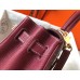 Hermes Kelly 25cm Retourne Bag In Bordeaux Clemence Leather Hermes Kelly 25cm Retourne Bag In Bordeaux Clemence Leather