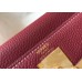 Hermes Kelly 25cm Retourne Bag In Bordeaux Clemence Leather Hermes Kelly 25cm Retourne Bag In Bordeaux Clemence Leather