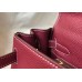 Hermes Kelly 25cm Retourne Bag In Bordeaux Clemence Leather Hermes Kelly 25cm Retourne Bag In Bordeaux Clemence Leather