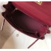 Hermes Kelly 25cm Retourne Bag In Bordeaux Clemence Leather Hermes Kelly 25cm Retourne Bag In Bordeaux Clemence Leather