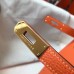 Hermes Kelly 25cm Retourne Bag In Orange Clemence Leather Hermes Kelly 25cm Retourne Bag In Orange Clemence Leather