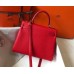 Hermes Kelly 25cm Retourne Bag In Red Clemence Leather Hermes Kelly 25cm Retourne Bag In Red Clemence Leather