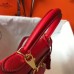 Hermes Kelly 25cm Retourne Bag In Red Clemence Leather Hermes Kelly 25cm Retourne Bag In Red Clemence Leather