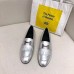 Hermes Royal Loafers In Silver Metallic Lambskin Hermes Royal Loafers In Silver Metallic Lambskin