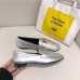 Hermes Royal Loafers In Silver Metallic Lambskin Hermes Royal Loafers In Silver Metallic Lambskin