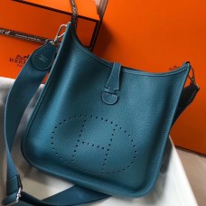 Hermes Evelyne III 29 PM Bag In Blue Jean Clemence Leather Hermes Evelyne III 29 PM Bag In Blue Jean Clemence Leather