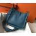 Hermes Evelyne III 29 PM Bag In Blue Jean Clemence Leather Hermes Evelyne III 29 PM Bag In Blue Jean Clemence Leather