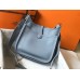 Hermes Evelyne III 29 PM Bag In Blue Lin Clemence Leather Hermes Evelyne III 29 PM Bag In Blue Lin Clemence Leather