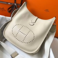 Hermes Evelyne III 29 PM Bag In Craie Clemence Leather Hermes Evelyne III 29 PM Bag In Craie Clemence Leather