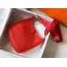 Hermes Evelyne III 29 PM Bag In Red Clemence Leather Hermes Evelyne III 29 PM Bag In Red Clemence Leather