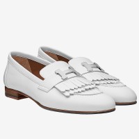 Hermes Royal Loafers In White Calfksin Hermes Royal Loafers In White Calfksin