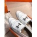 Hermes Royal Loafers In White Calfksin Hermes Royal Loafers In White Calfksin