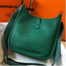 Hermes Evelyne III 29 PM Bag In Vert Vertigo Clemence Leather Hermes Evelyne III 29 PM Bag In Vert Vertigo Clemence Leather